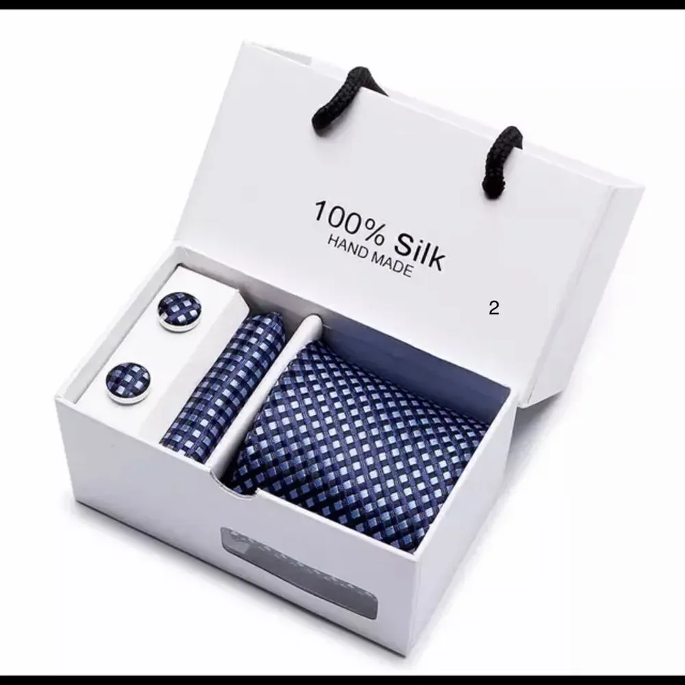 3 PIECE MENS EXTRA‎ LONG SILK TIE SET
